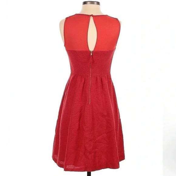 Anthropologie | Maeve Red Fit & Flare Sleeveless Cocktail Party Dress Size 0 XS - Picture 3 of 3